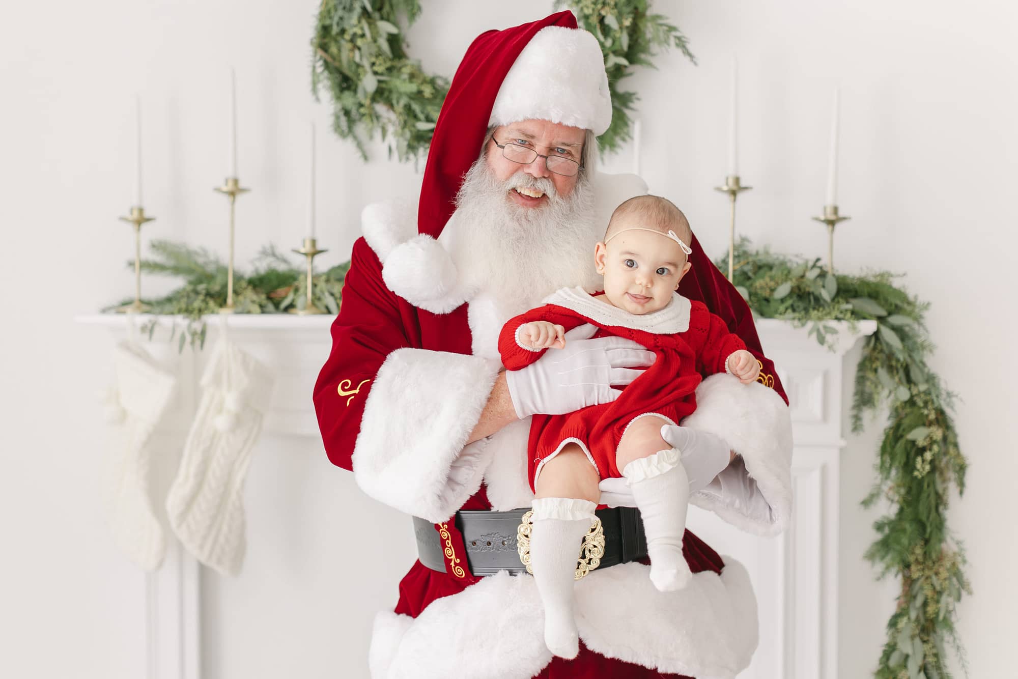 Santa Holding Baby Photo