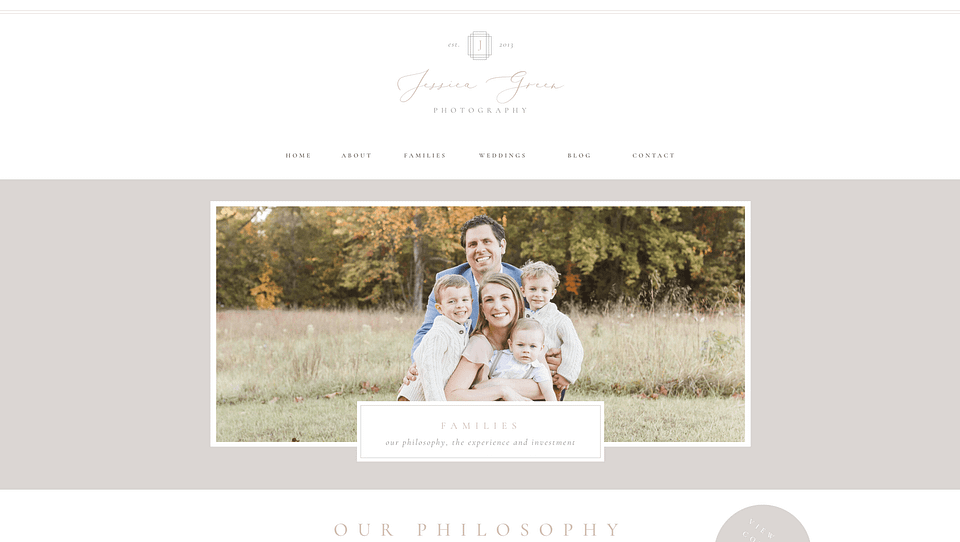 Jessica Green Photography Families Page